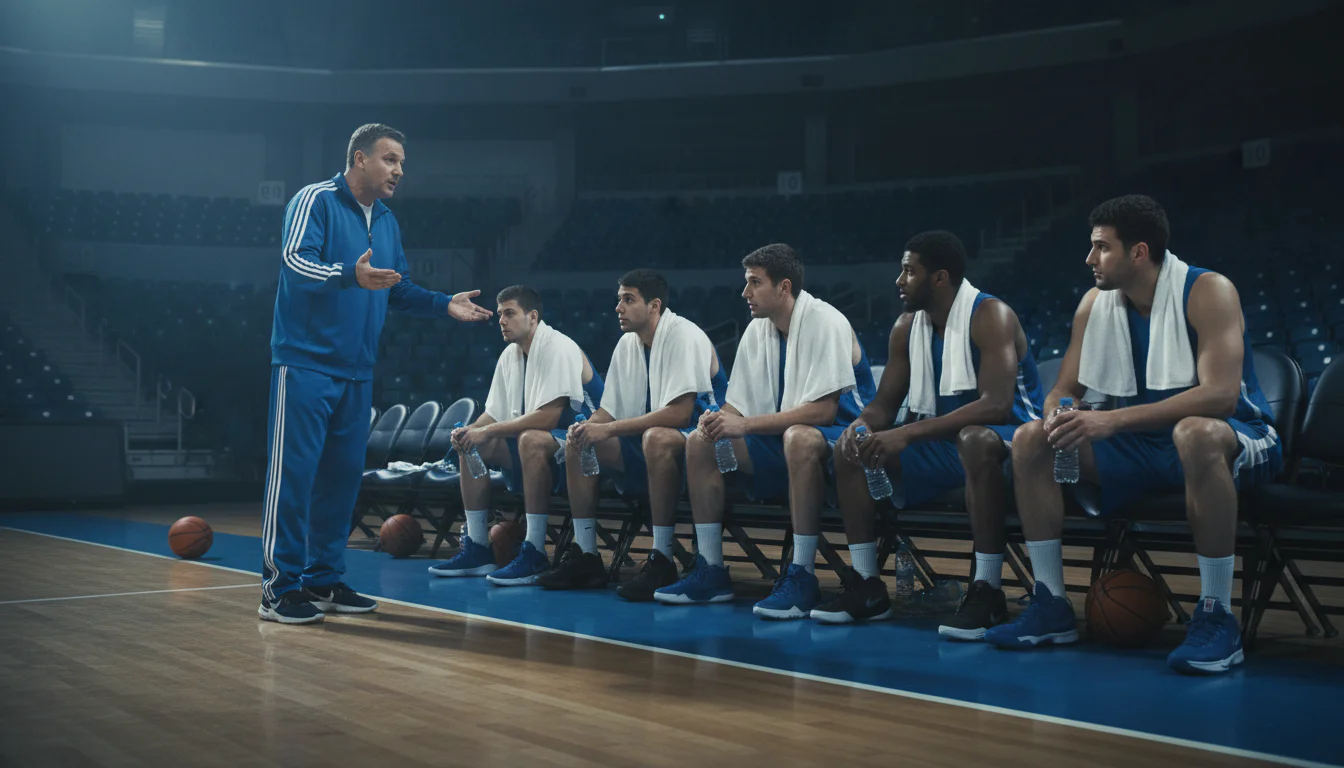 Basketballspieler während der Halbzeitpause in der Arena – Halbzeitwetten Tipps