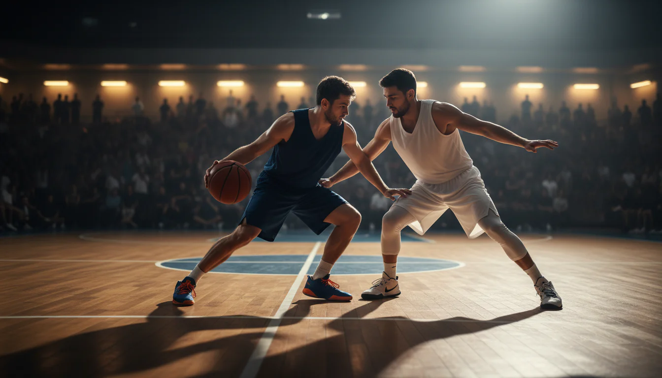 NBA-Basketballspiel mit Spielern auf dem Court – Spread Wetten erklärt