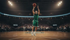 Basketball-Spielszene im ersten Viertel einer Arena – Viertelwetten Strategie
