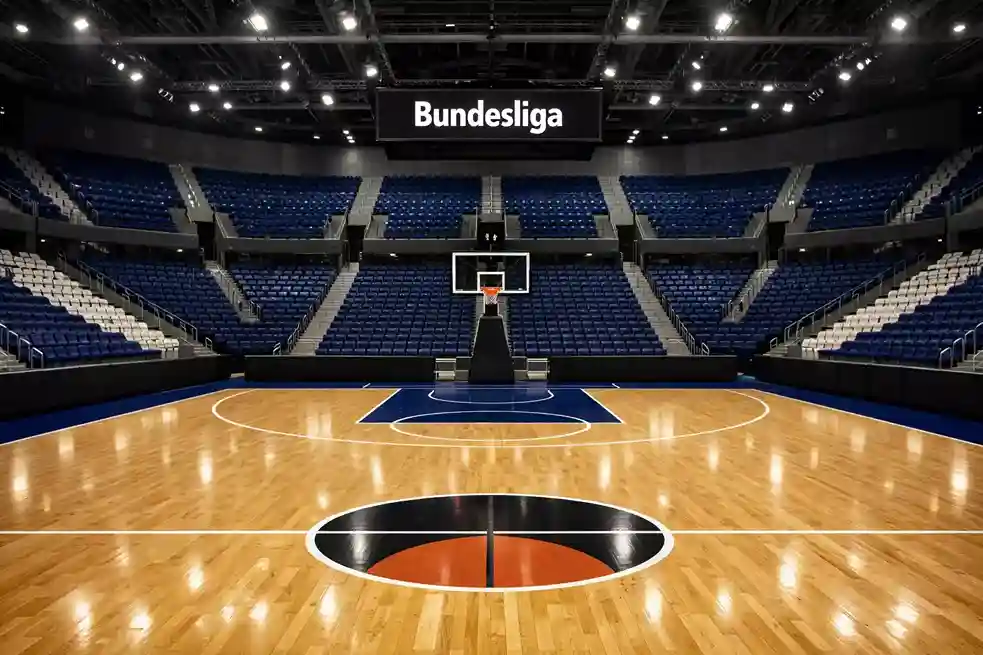 Deutsche Basketball-Arena während eines BBL Spiels