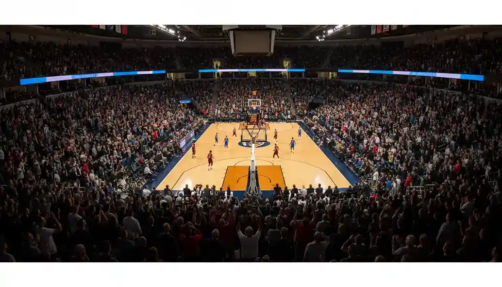 Volle Basketball-Arena mit begeisterten Fans – Heimvorteil bei Wetten